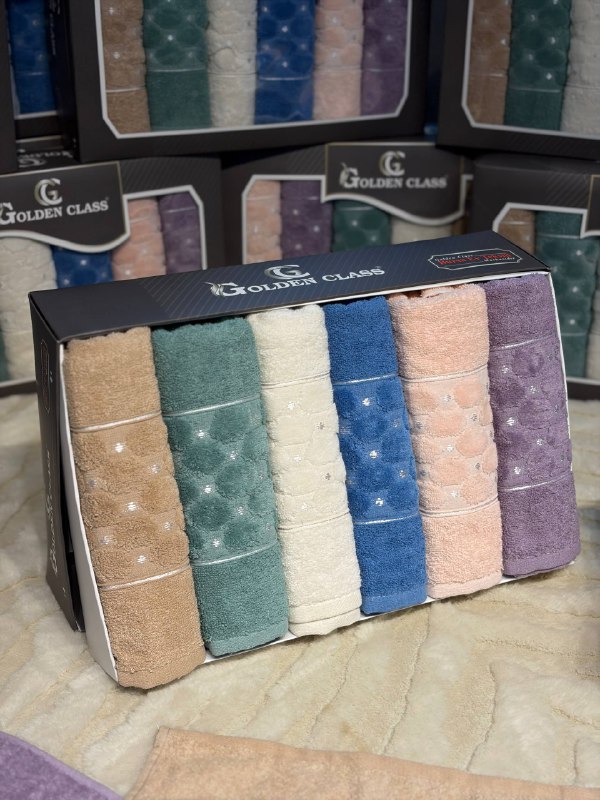 Organik Pamuk Bamboo 6’lı Çeyizlik Havlu Seti